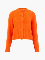 French Connection Orange Molly Feather Cardigan - Image 4 of 4