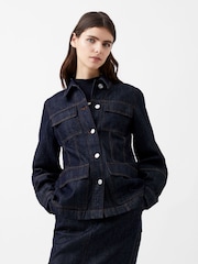 French Connection Blue Finley Denim 100% Cotton Jacket - Image 3 of 4