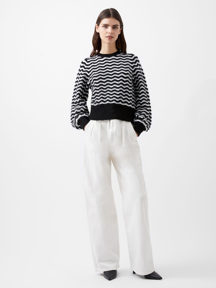 French Connection Blue Natasha Scallop Jumper - Image 1 of 4