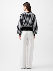 French Connection Blue Natasha Scallop Jumper - Image 2 of 4