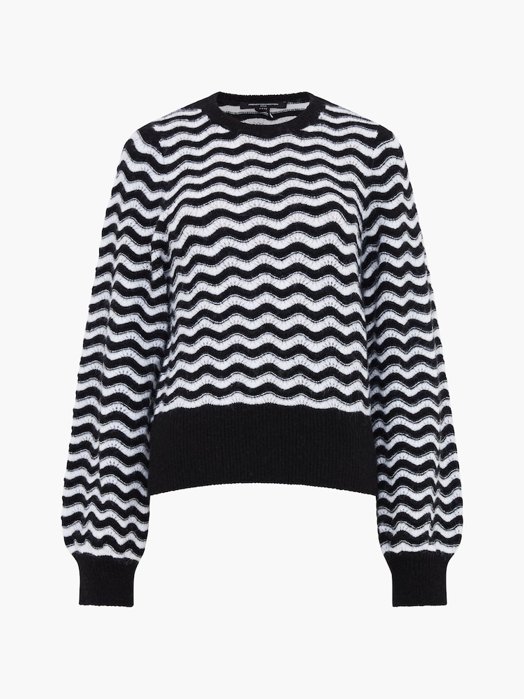 French Connection Blue Natasha Scallop Jumper - Image 4 of 4