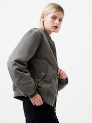 French Connection Green Behati Bomber Jacket - Image 3 of 4