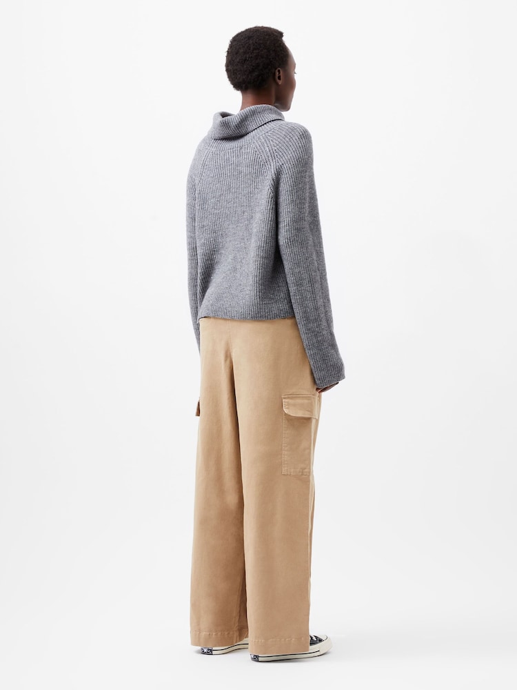 French Connection Grey Mersai Long Sleeve Roll Neck Jumper - Image 2 of 4