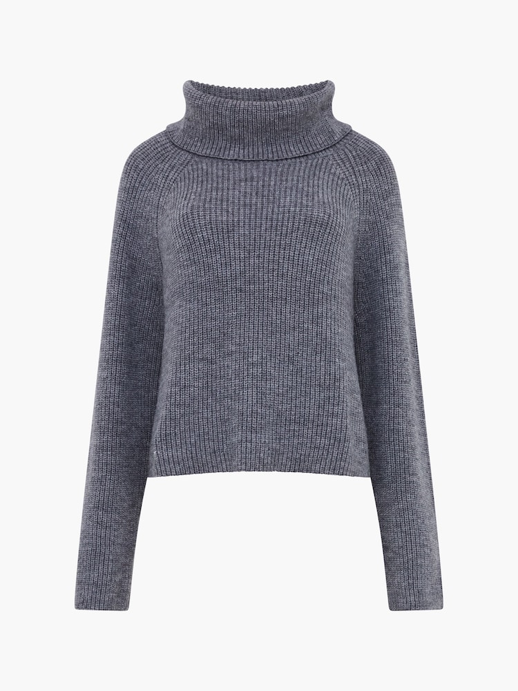 French Connection Grey Mersai Long Sleeve Roll Neck Jumper - Image 4 of 4