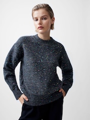 French Connection Grey Janet Sequins Jumper - Image 3 of 3