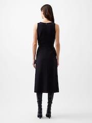 French Connection Black Twill Gemma Waistcoat Dress - Image 2 of 4