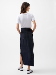 French Connection Blue 100% Cotton Finley Denim Maxi Skirt - Image 2 of 4