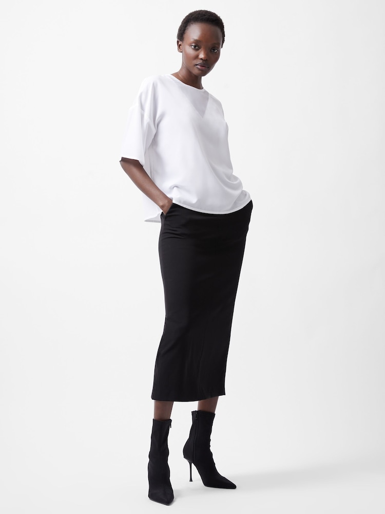 French Connection White Crepe Capriana Top - Image 1 of 4
