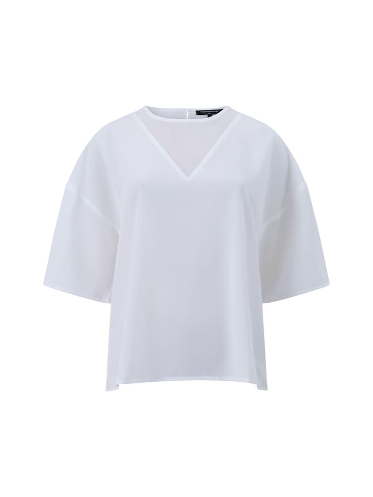 French Connection White Crepe Capriana Top - Image 4 of 4