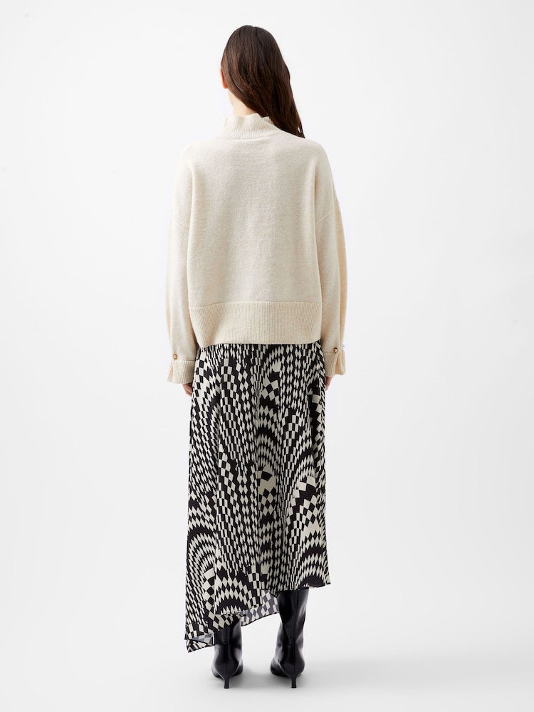 French Connection Cream Kaila Tie Detail Jumper - Image 2 of 4