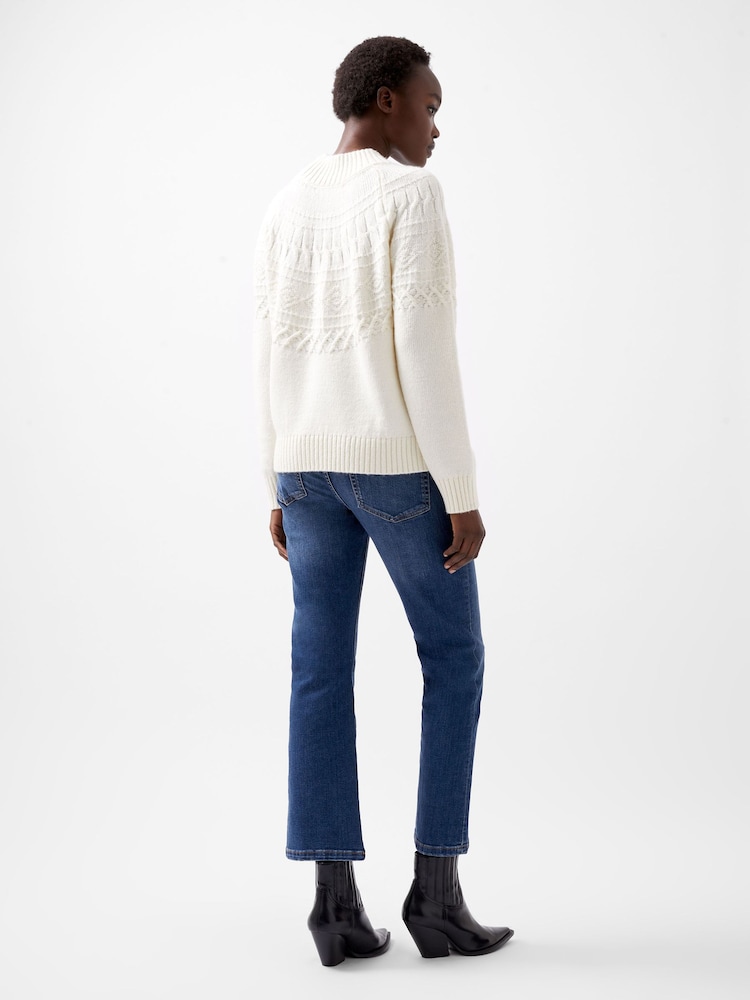 French Connection Cream Kessey High Neck Jumper - Image 2 of 4