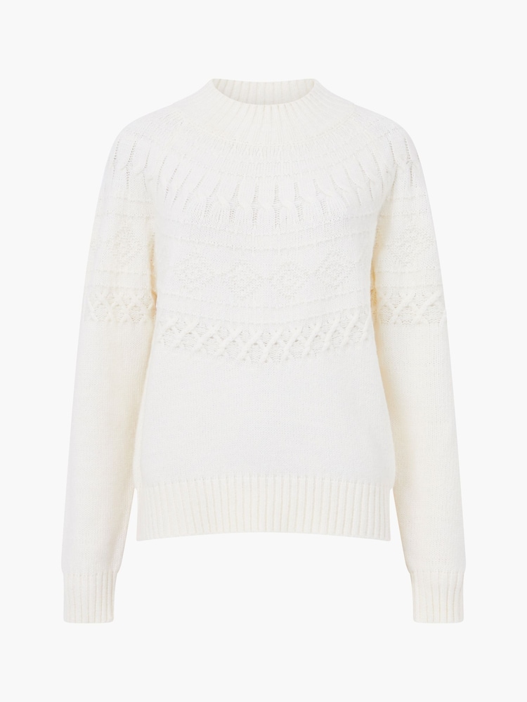 French Connection Cream Kessey High Neck Jumper - Image 4 of 4