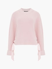 French Connection Pink Kaila Tie Detail Jumper - Image 4 of 4