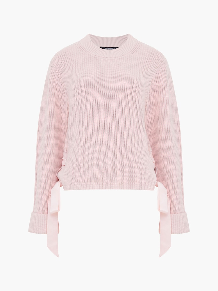 French Connection Pink Kaila Tie Detail Jumper - Image 4 of 4