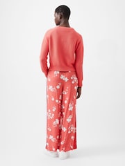 French Connection Red 100% Cotton Lily Mozart Crew Neck Jumper - Image 2 of 4