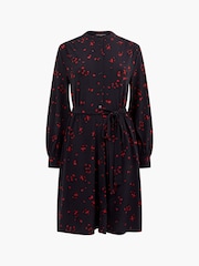 French Connection Black Floramour Meadow Long Sleeve Shirt Dress - Image 4 of 4
