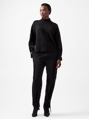French Connection Black Kaila Tie Detail Jumper - Image 1 of 4
