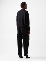 French Connection Black Kaila Tie Detail Jumper - Image 2 of 4