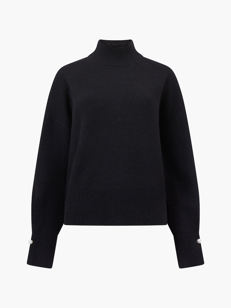 French Connection Black Kaila Tie Detail Jumper - Image 4 of 4