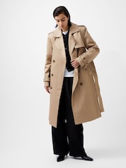 French Connection Cream Coco Twill Trench Coat - Image 1 of 4