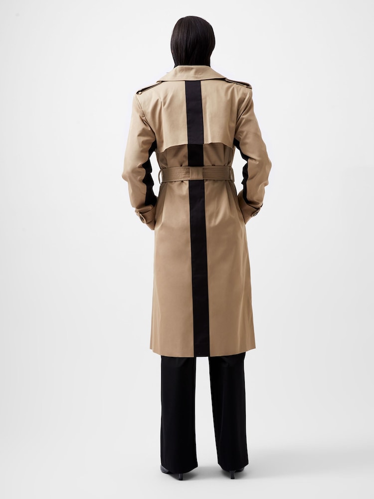 French Connection Cream Coco Twill Trench Coat - Image 2 of 4