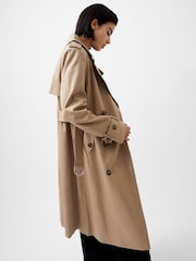French Connection Cream Coco Twill Trench Coat - Image 3 of 4