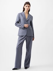 French Connection Grey Fiorella Pinstripe Blazer - Image 1 of 4