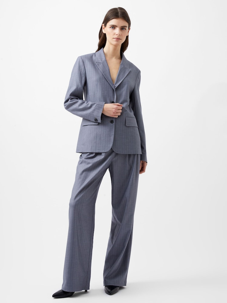 French Connection Grey Fiorella Pinstripe Blazer - Image 1 of 4
