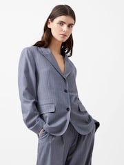 French Connection Grey Fiorella Pinstripe Blazer - Image 3 of 4