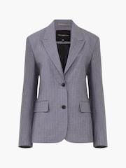 French Connection Grey Fiorella Pinstripe Blazer - Image 4 of 4