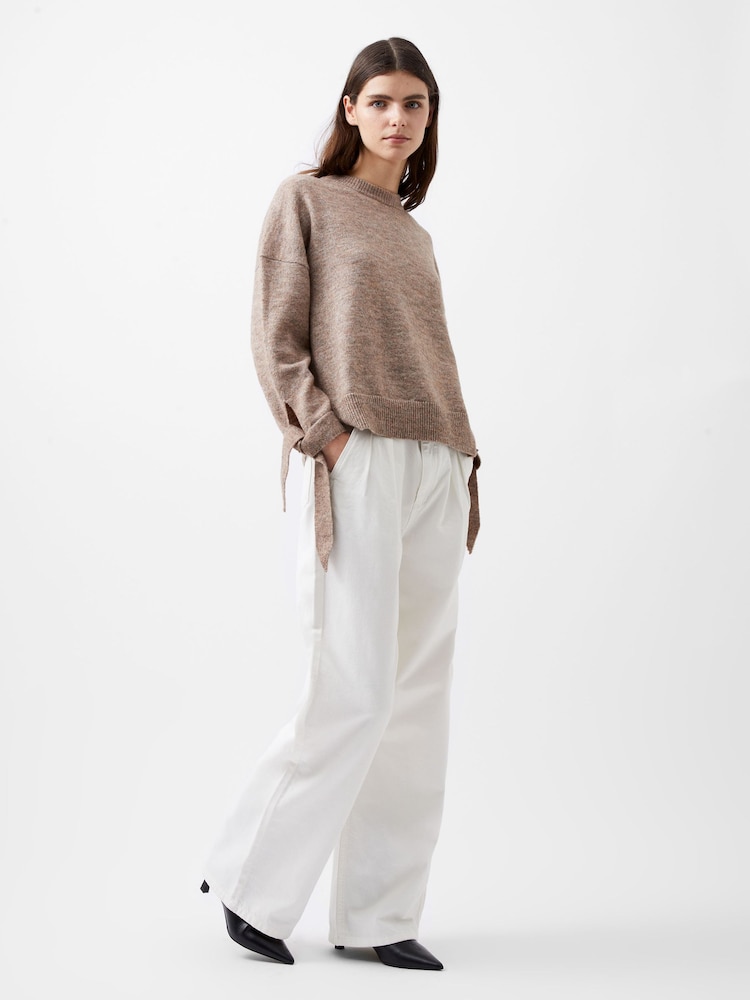 French Connection Nude Kaila Tie Detail Jumper - Image 1 of 4