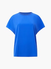 French Connection Blue Crepe Light Crew Neck Top - Image 4 of 4