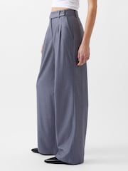 French Connection Grey Fiorella Pinstripe Trousers - Image 2 of 4