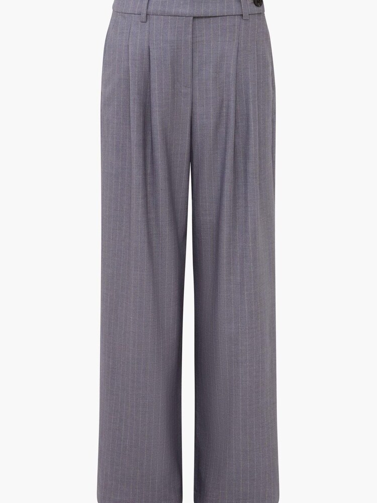 French Connection Grey Fiorella Pinstripe Trousers - Image 4 of 4