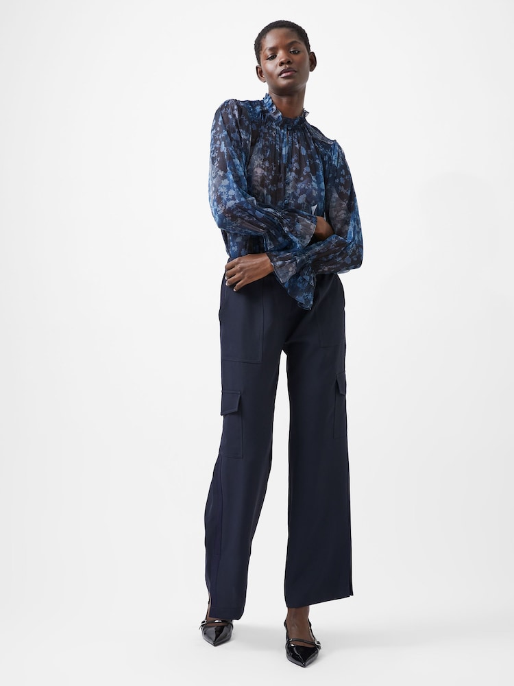 French Connection Blue Combat Cargo Trousers - Image 1 of 4