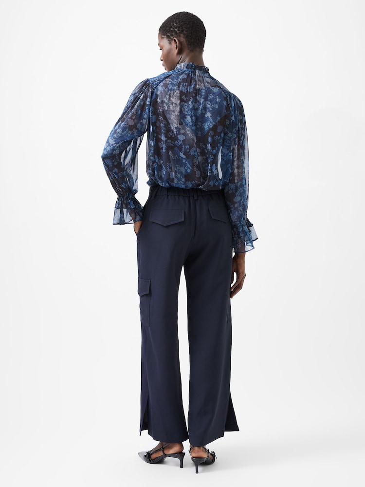 French Connection Blue Combat Cargo Trousers - Image 2 of 4