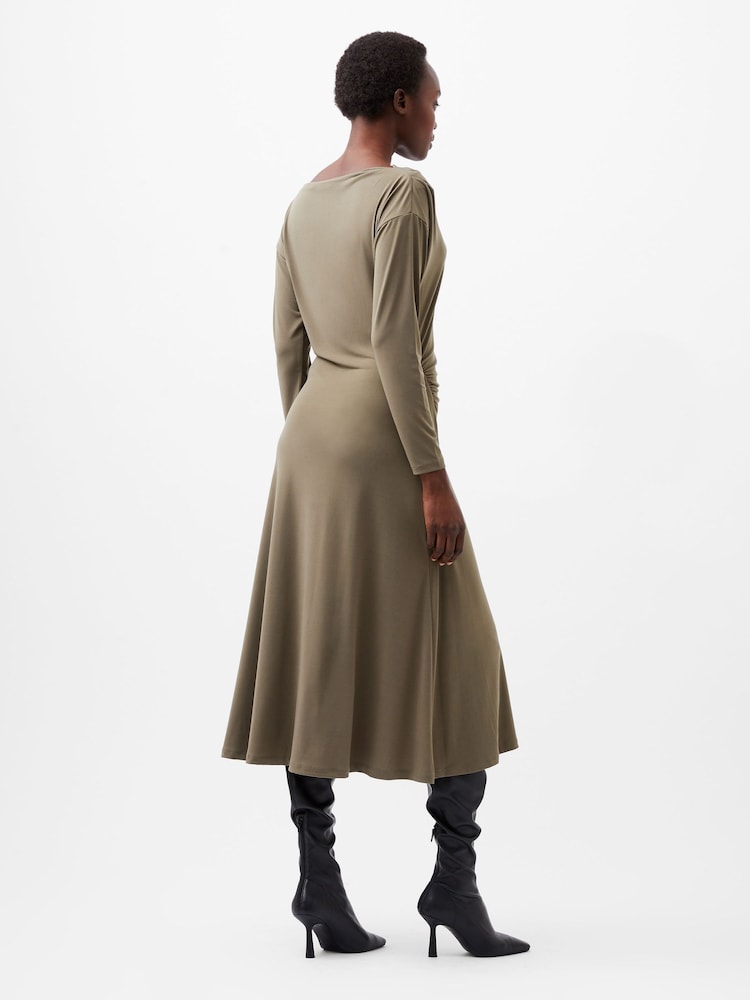 French Connection Green Samira Jersey Dress - Image 2 of 4