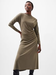 French Connection Green Samira Jersey Dress - Image 3 of 4