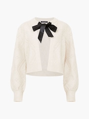 French Connection White Bobble Kitty Cardigan - Image 4 of 4