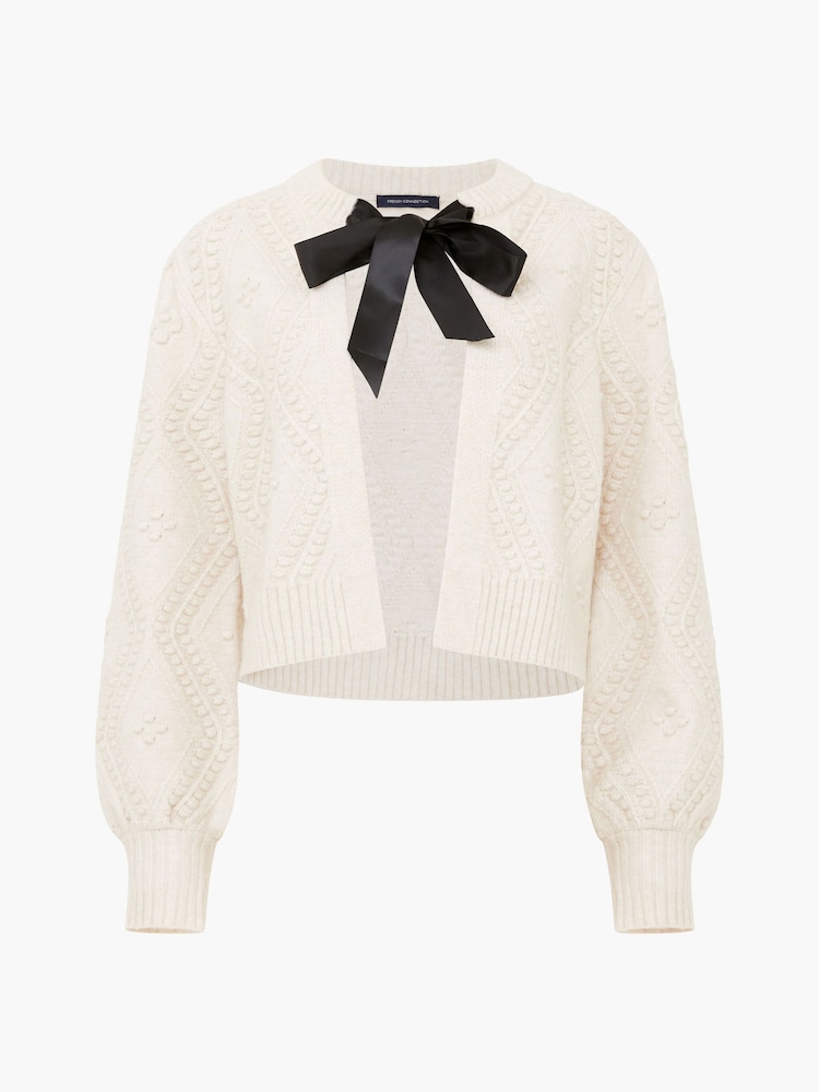 French Connection White Bobble Kitty Cardigan - Image 4 of 4