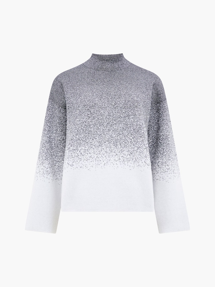 French Connection Grey/White Kday Gradient Jumper - Image 1 of 1