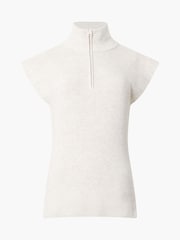 French Connection Cream Lightweight Half Zip Vest - Image 4 of 4
