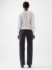 French Connection Grey Klara Flec Mix Jumper - Image 2 of 4
