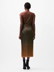 French Connection Metallic Sela Metallic Midi Dress - Image 2 of 4