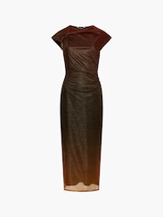 French Connection Metallic Sela Metallic Midi Dress - Image 4 of 4