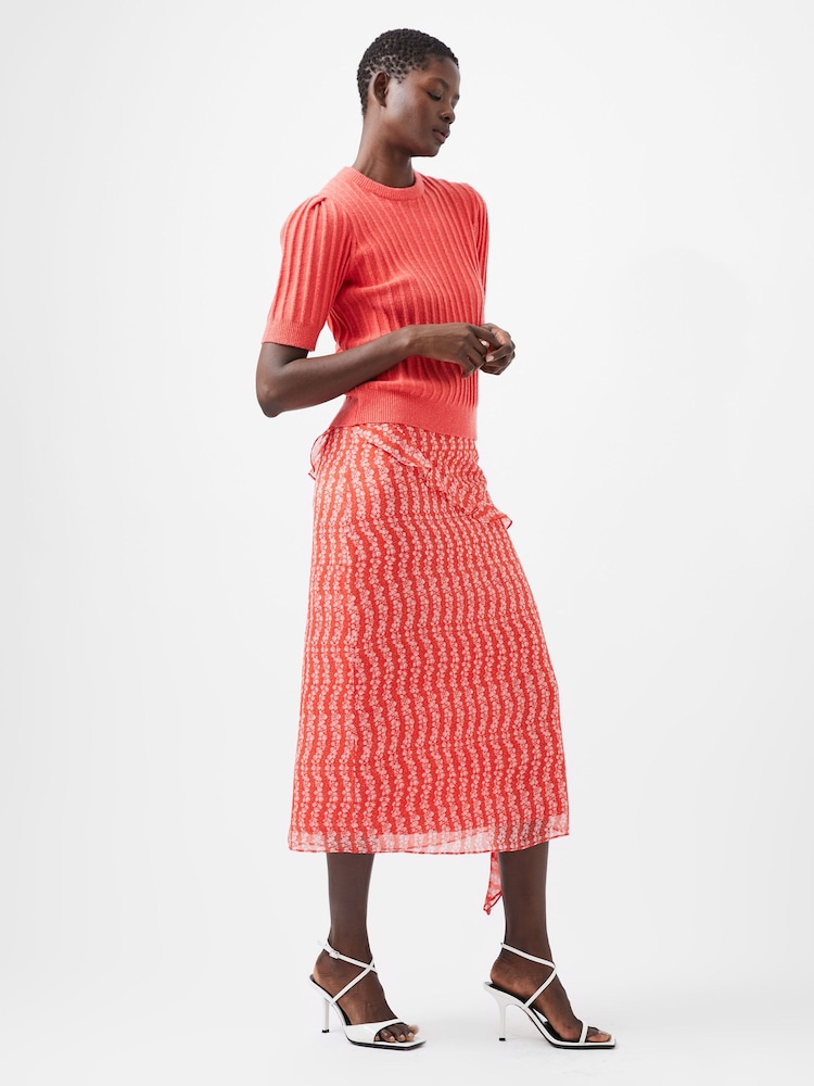 French Connection Red Lola Short Sleeves Jumper - Image 1 of 4