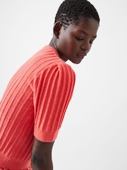 French Connection Red Lola Short Sleeves Jumper - Image 3 of 4