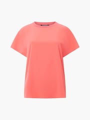 French Connection Red Crepe Light Crew Neck Top - Image 4 of 4