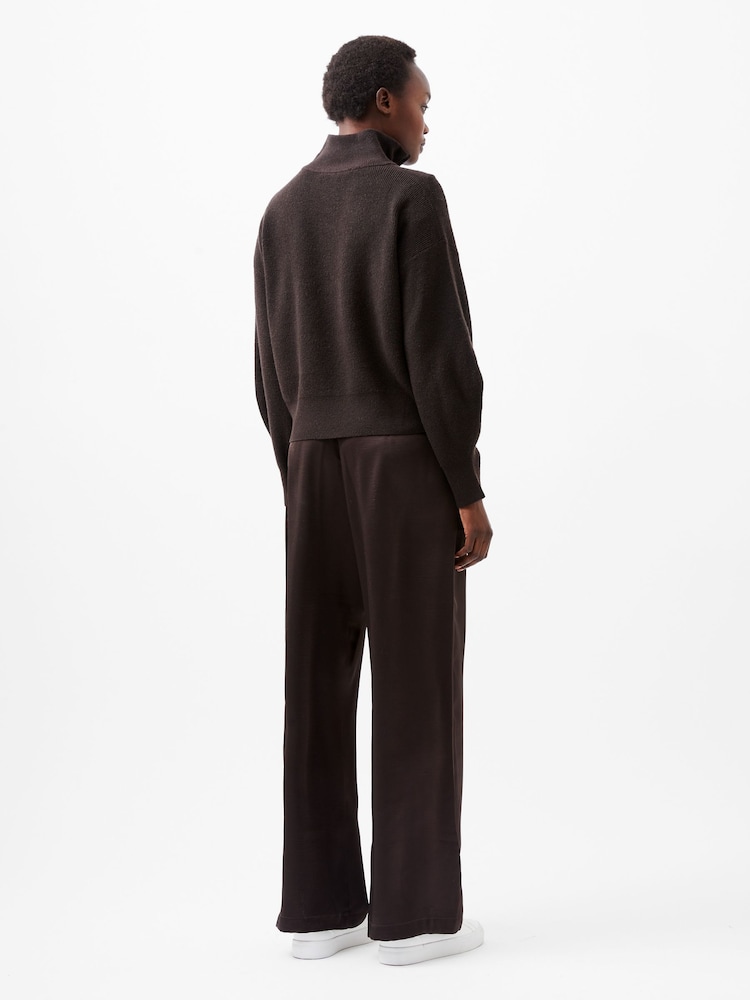 French Connection Brown Lightweight Vhari Half Zip Jumper - Image 2 of 4