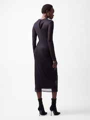 French Connection Black Smokey Placement Floral Dress - Image 2 of 5